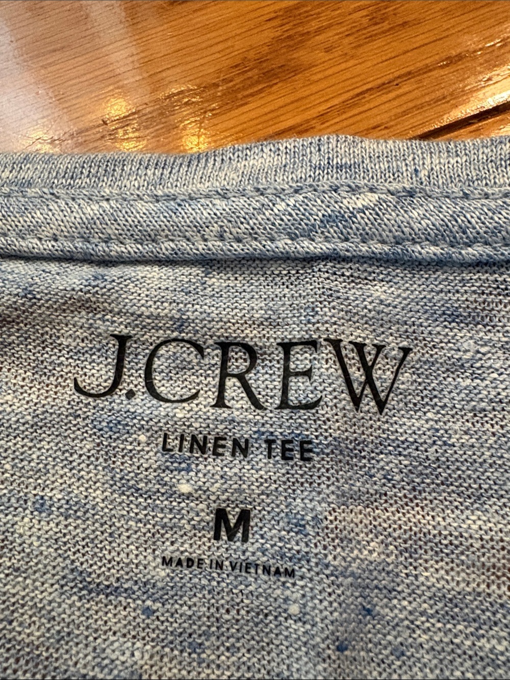 J. Crew Light Heather Blue Short Sleeve Tee - Picture 2 of 7